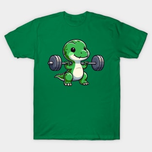 Cute T-Rex Dinosaur Leg Day Gym Workout T-Shirt